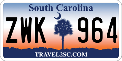 SC license plate ZWK964