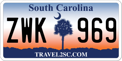 SC license plate ZWK969