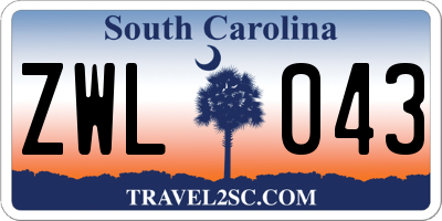 SC license plate ZWL043