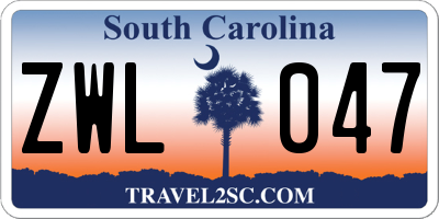 SC license plate ZWL047
