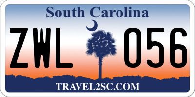 SC license plate ZWL056