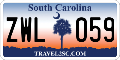 SC license plate ZWL059