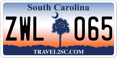 SC license plate ZWL065
