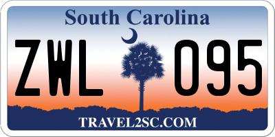 SC license plate ZWL095