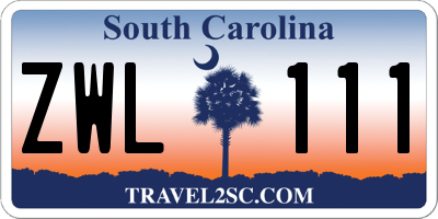 SC license plate ZWL111