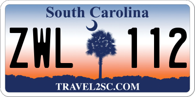 SC license plate ZWL112