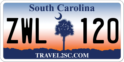 SC license plate ZWL120
