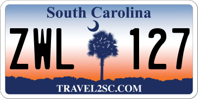 SC license plate ZWL127