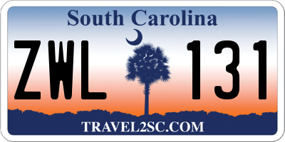SC license plate ZWL131