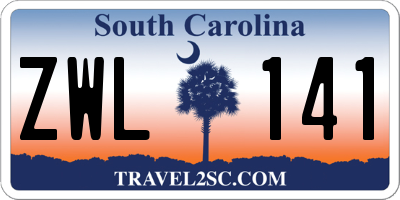 SC license plate ZWL141