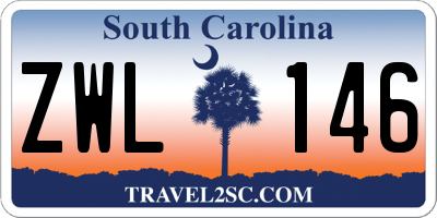 SC license plate ZWL146