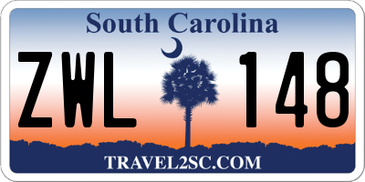 SC license plate ZWL148