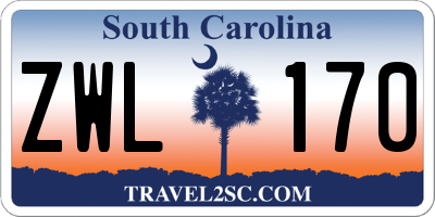 SC license plate ZWL170