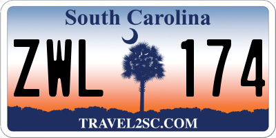 SC license plate ZWL174