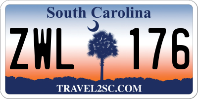 SC license plate ZWL176