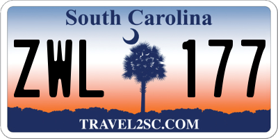 SC license plate ZWL177
