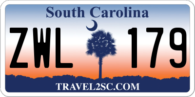 SC license plate ZWL179