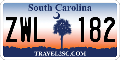 SC license plate ZWL182
