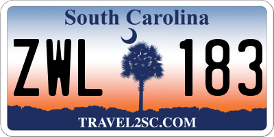 SC license plate ZWL183