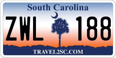 SC license plate ZWL188