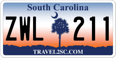 SC license plate ZWL211