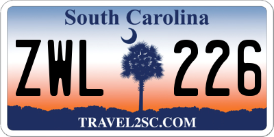 SC license plate ZWL226