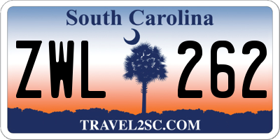 SC license plate ZWL262