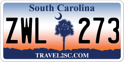 SC license plate ZWL273