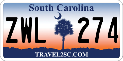 SC license plate ZWL274