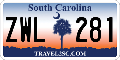 SC license plate ZWL281