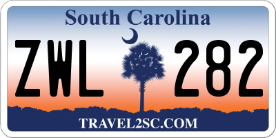 SC license plate ZWL282