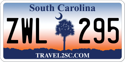 SC license plate ZWL295