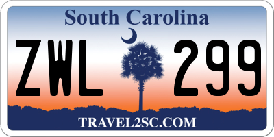 SC license plate ZWL299