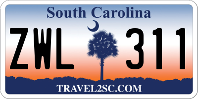 SC license plate ZWL311
