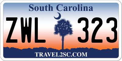 SC license plate ZWL323