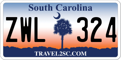 SC license plate ZWL324