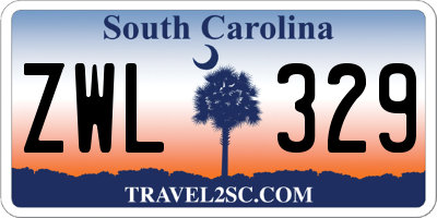 SC license plate ZWL329