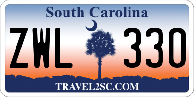 SC license plate ZWL330