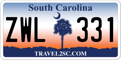 SC license plate ZWL331