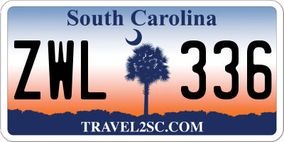 SC license plate ZWL336