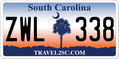 SC license plate ZWL338