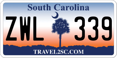 SC license plate ZWL339