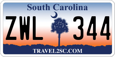SC license plate ZWL344