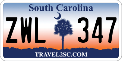 SC license plate ZWL347