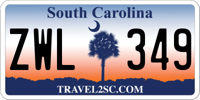 SC license plate ZWL349