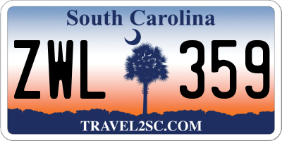 SC license plate ZWL359
