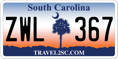 SC license plate ZWL367