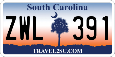 SC license plate ZWL391