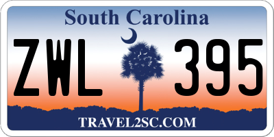 SC license plate ZWL395