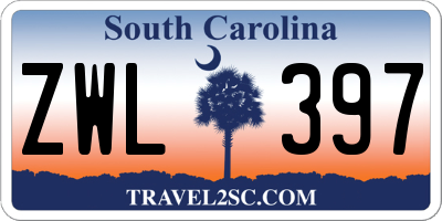 SC license plate ZWL397